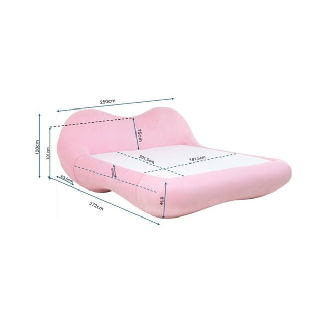 Bed Fluid Dreams Pink 180x200cm