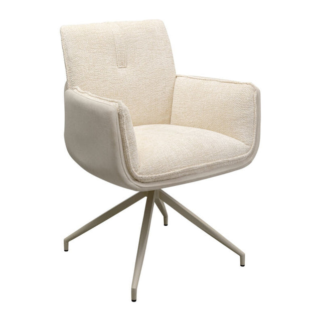 Swivel Arm Chair Hilla White