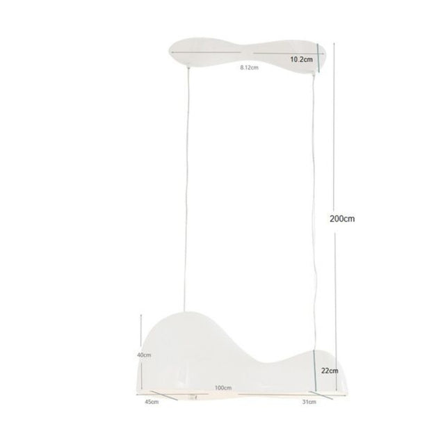 Pendant Lamp Cloud Beam Double White 100cm