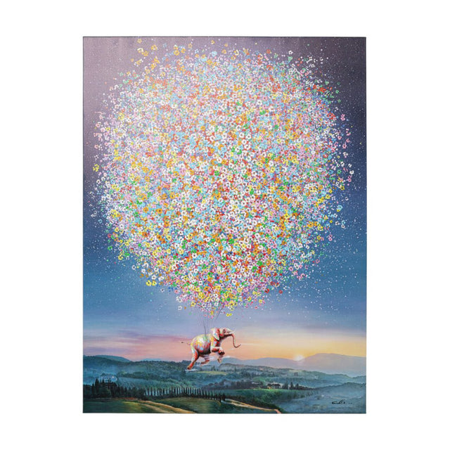 Canvas Picture Flying Elephant At Night KARE