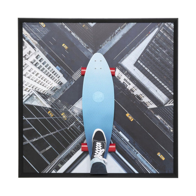 Framed Picture Skyline Skater 149x149cm KARE