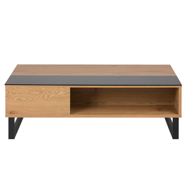 Azalea coffee table black glass top