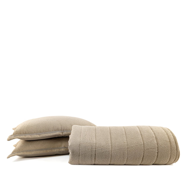Bouclé Quilted Bedspread Set, 3 Piece