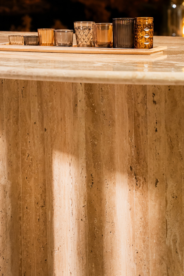 Travertine Organic Dining Table