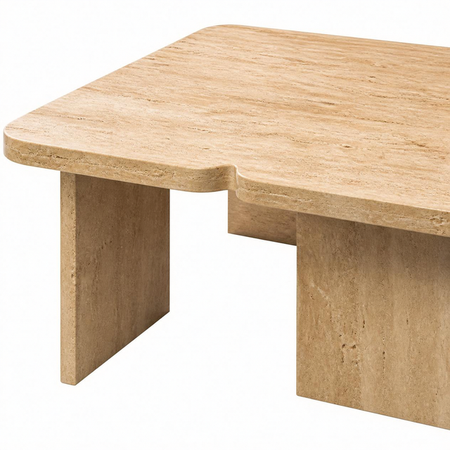 Travertine Bela 4-Leg Coffee Table