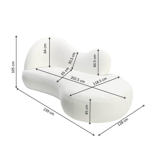 Recamiere Cloud Nest Cream 239cm