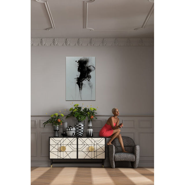 Glass Picture Smokey Face 100x150cm KARE