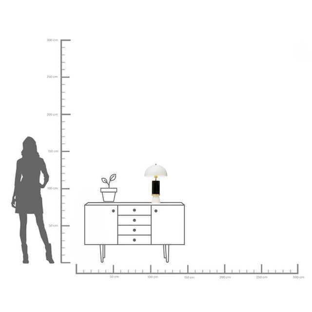 Table Lamp Josy White Black