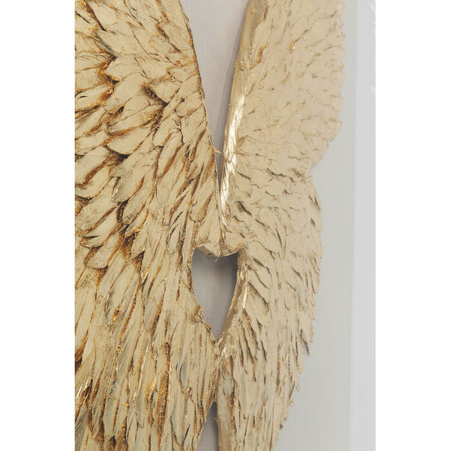 Wall Decoration Wings Gold White 120cm KARE