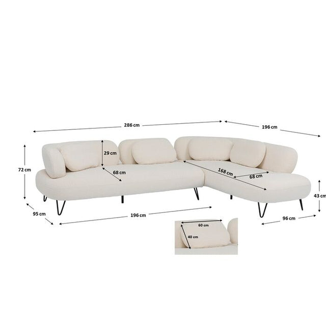 Corner Sofa Peppo White