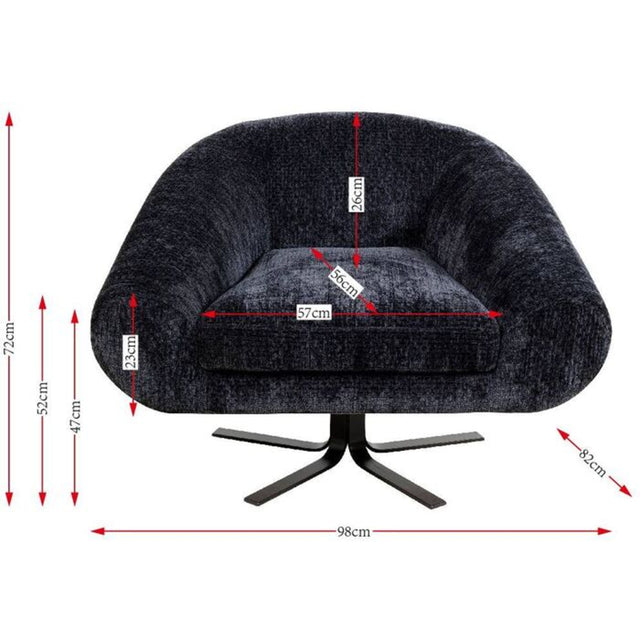 Swivel Armchair Ciao Midnight