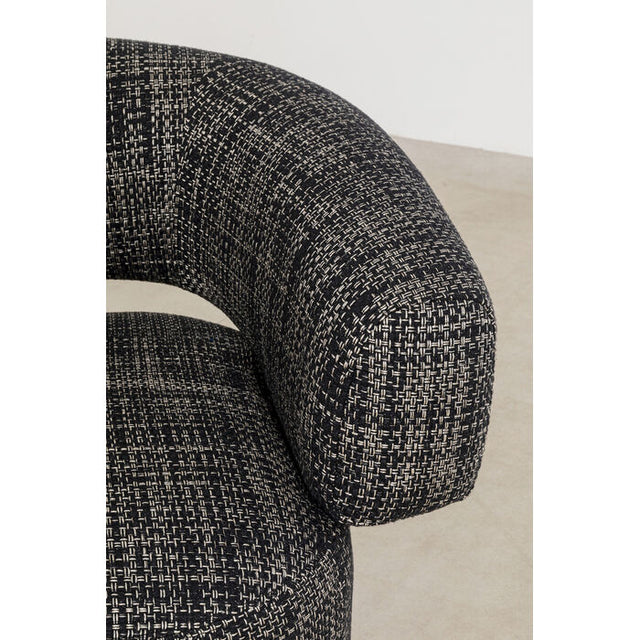 Swivel Armchair Maye Bow Grey