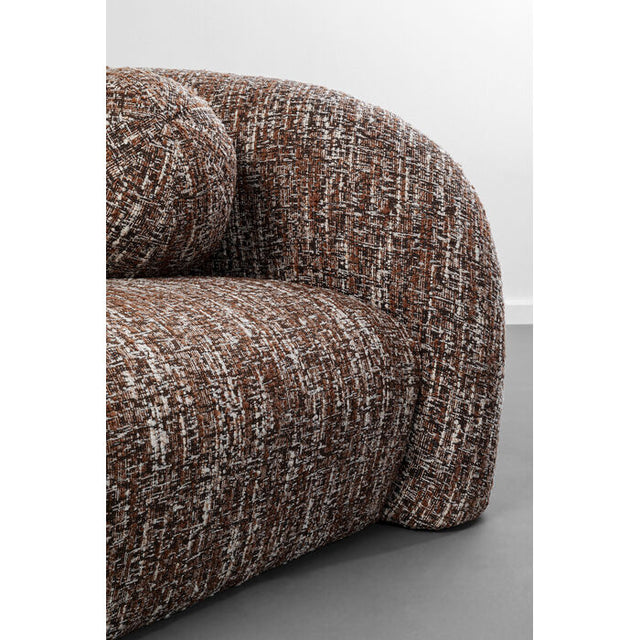 Sofa 3-Seater Livia Melange Brown