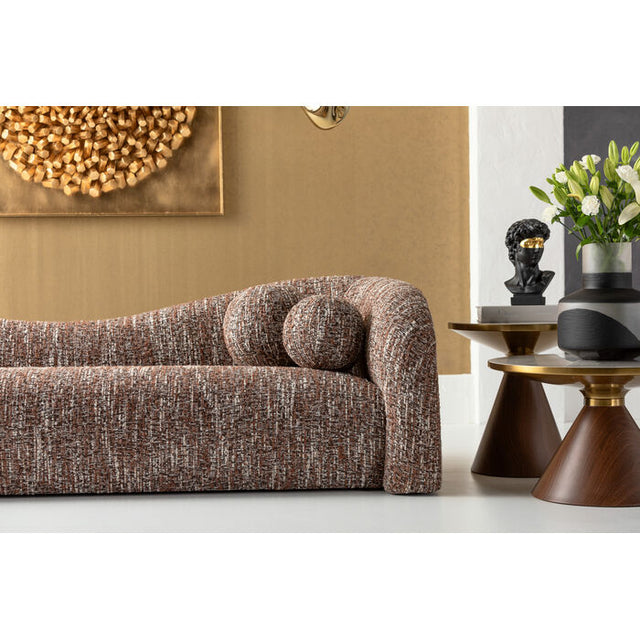 Sofa 3-Seater Livia Melange Brown