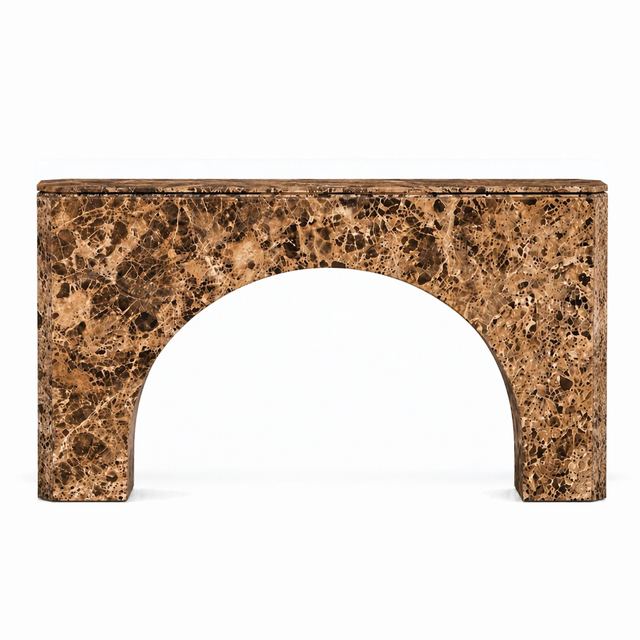 Brown Emperador Console Table
