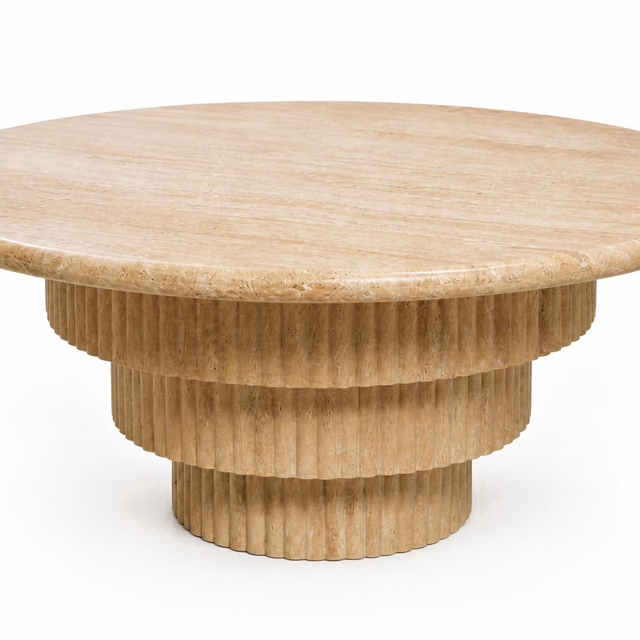 Travertine Round Ring Coffee Table