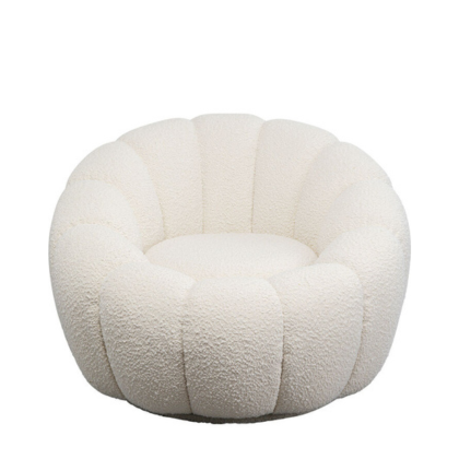 Swivel Armchair Peppo Bloom White