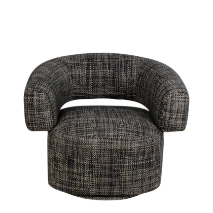 Swivel Armchair Maye Bow Grey