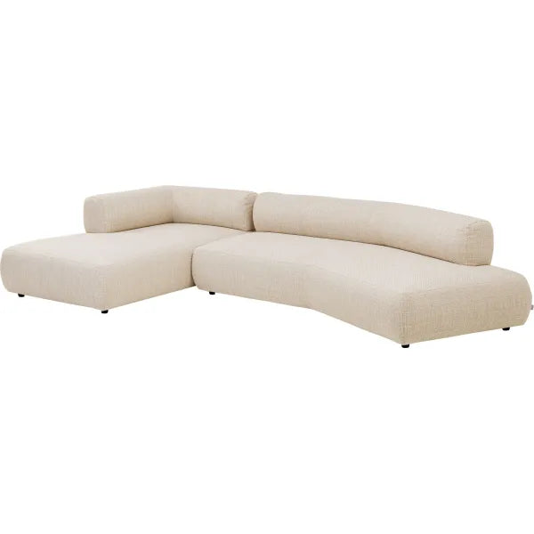 Corner Sofa Bow Left Cream