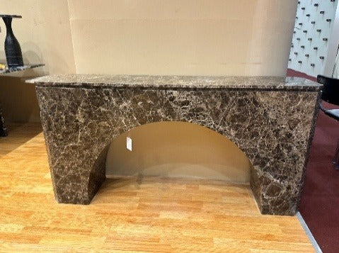 Brown Emperador Console Table