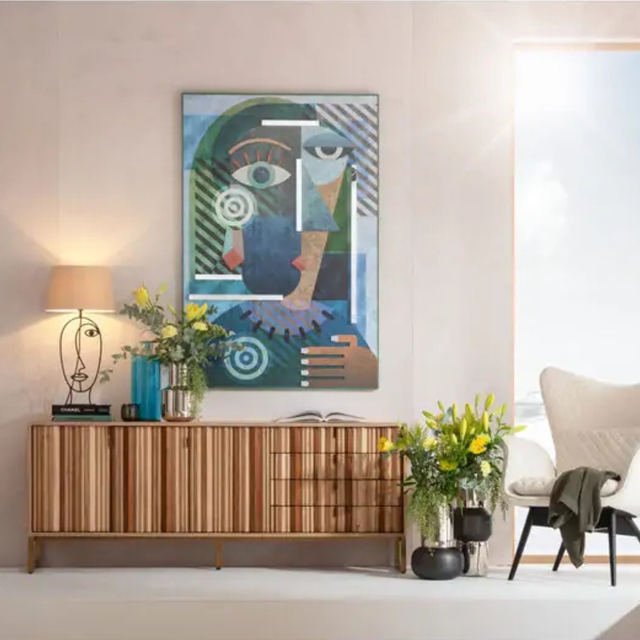 Object Picture Geometric Woman 100x150cm KARE