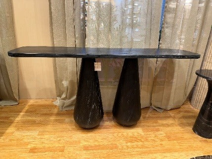 Marine Black Drop 2-Pillar Console Table