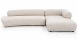 Corner Sofa Bow Right Cream
