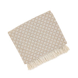 Jacquard Handloom Throw with Decorative Fringe, 117x183cm
