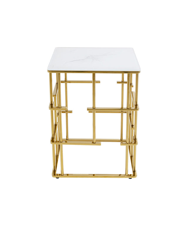 Side Table Rome Gold 40x40cm
