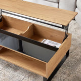 Azalea coffee table black glass top