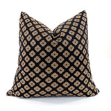 Cymbal Medallion Jacquard Cushion Cover, Black & Gold, 52x52cm