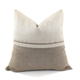 Herring Linen Blend Cushion Cover, Textured Two-Tone Design, 52x52cm