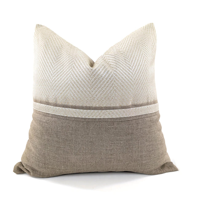 Herring Linen Blend Cushion Cover, Textured Two-Tone Design, 52x52cm