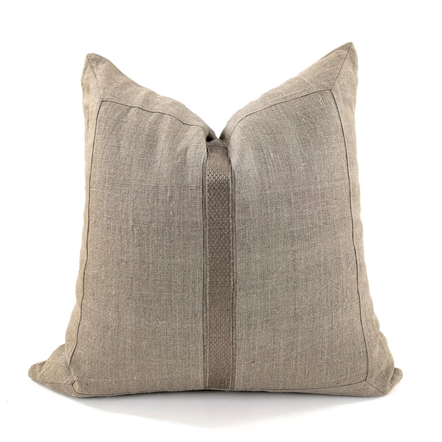 London Linen Sash Cushion Cover, Natural, 52x52cm