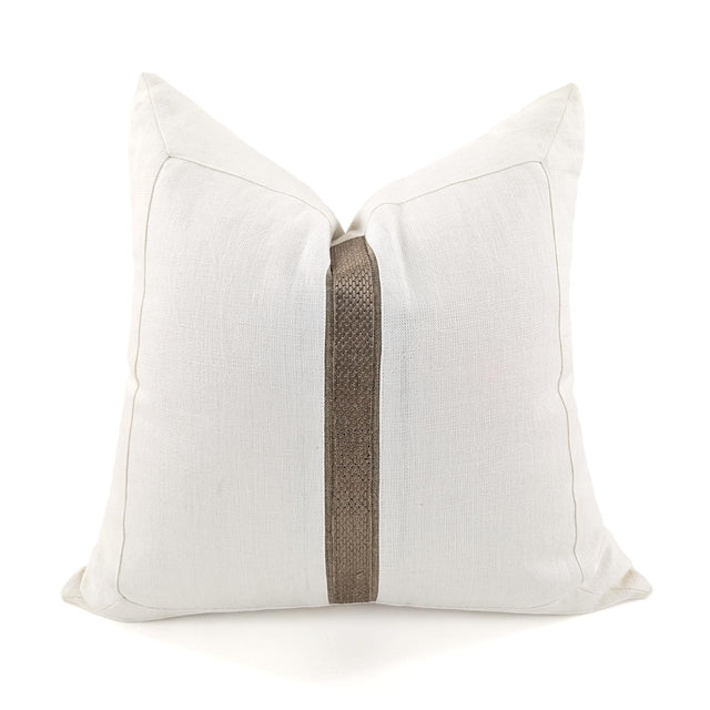 London Linen Cushion Cover, Minimalist Accent Design, 52x52cm