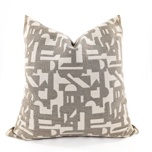Tartarus Geometric Cushion Cover, Textured Polyester, 52x52cm