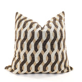 Intertwined Wave Jacquard Cushion Cover, Natural, 52x52cm