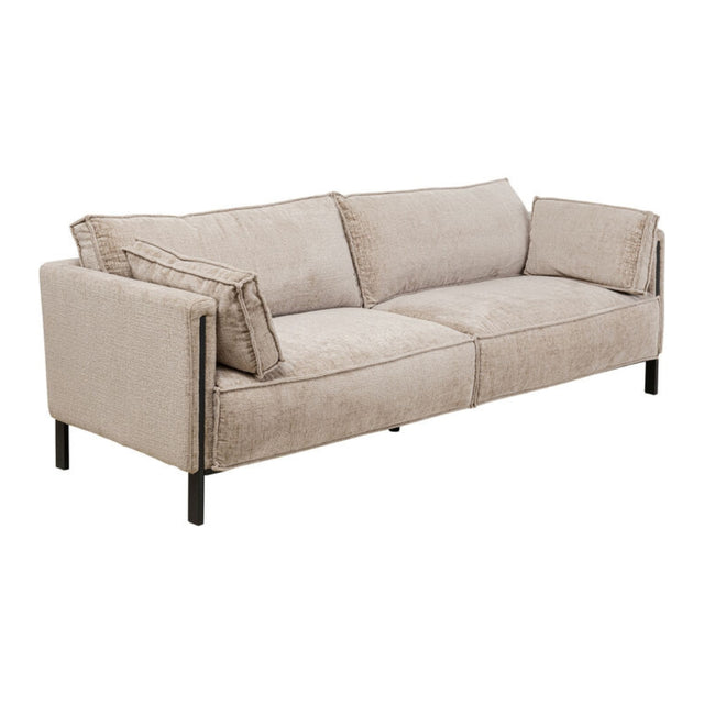 Sofa 3-Seater Victor Beige 233cm