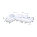 Corner Sofa Soft Edge Left Cream