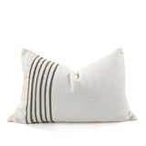 Massimo Azure Linen Stripe Cushion Cover, White, 38x58cm