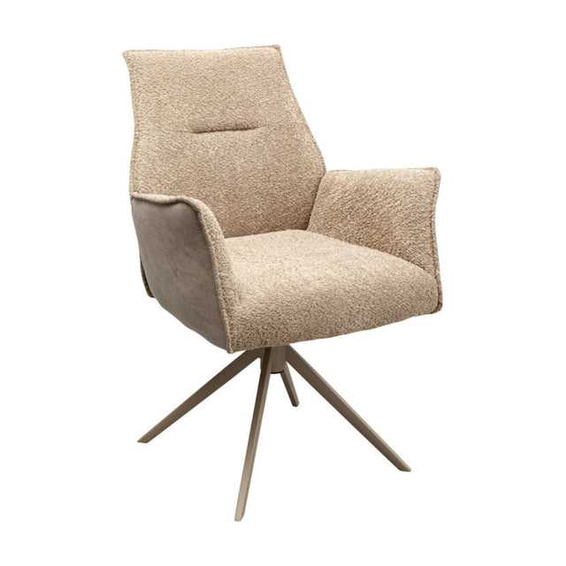 Swivel Chair with Armrest Liverpool Greige