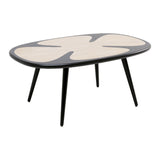 Coffee Table Petal Nature Black 90x60cm