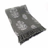 Jacquard Woven Throw with Decorative Fringe, 117x183cm