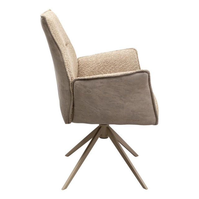 Swivel Chair with Armrest Liverpool Greige