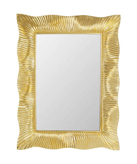 Wall Mirror Wavy Brass 94x124cm KARE