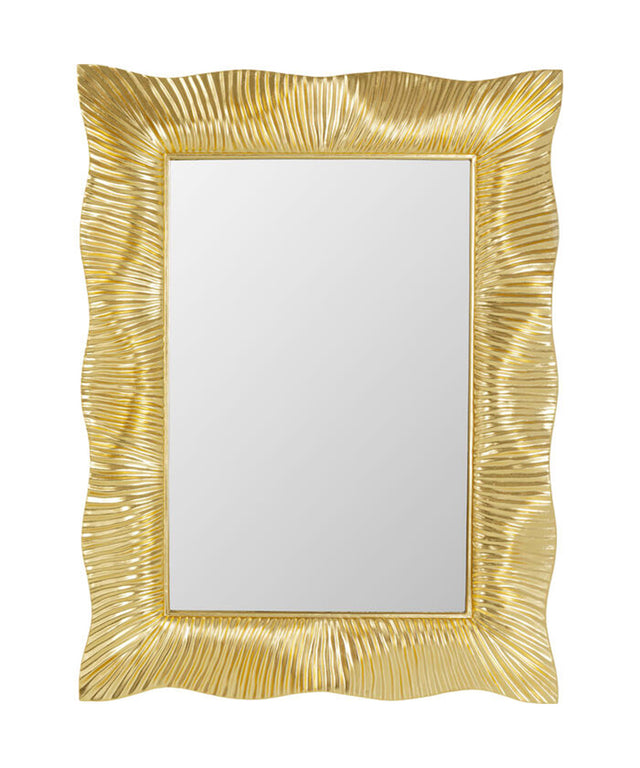 Wall Mirror Wavy Brass 94x124cm KARE
