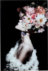 Glass Picture Flowery Beauty 80x120cm