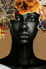 Framed Picture Flower Hair 120x120cm