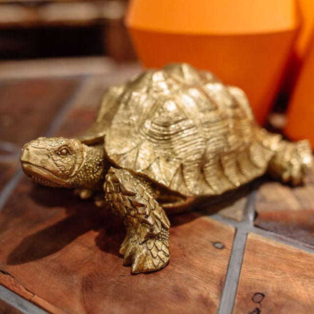 Deco Figurine Turtle Gold Small