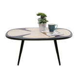 Coffee Table Petal Nature Black 90x60cm